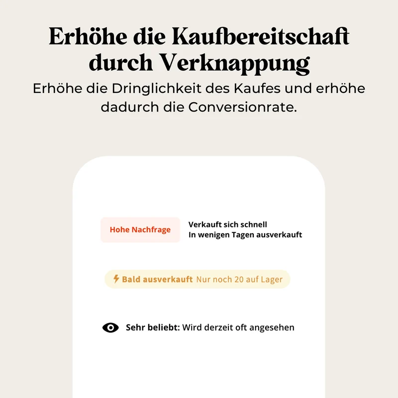 Produktseiten Fomo Badges
