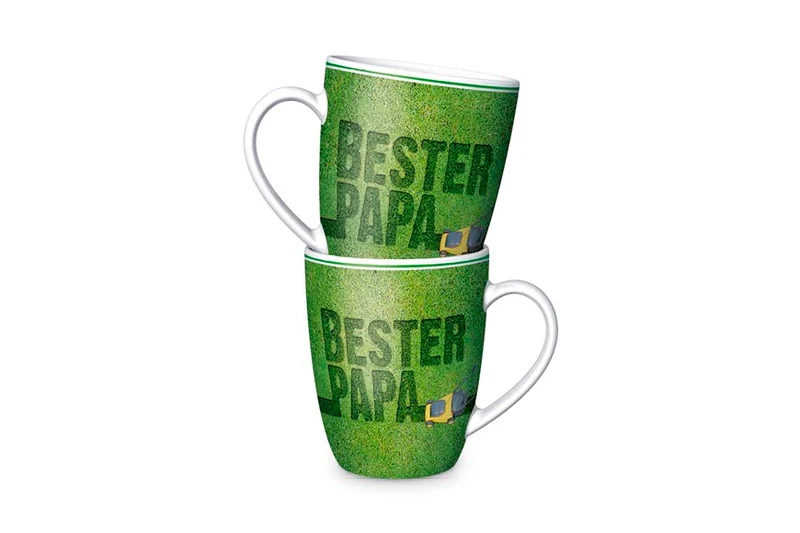 Papa Tasse „Bester Papa“ – Rasenmäher, Becher 250 ml
