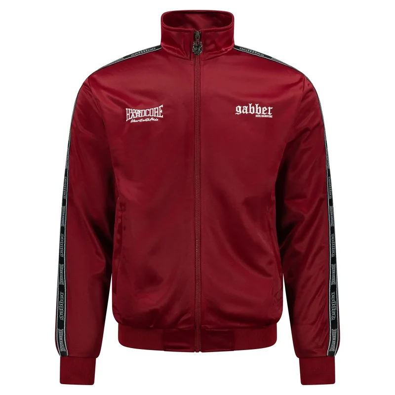 100% HARDCORE Trainingsjacke "Gabber" | Burgundy