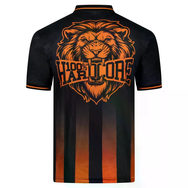 100% HARDCORE Herren Soccershirt "Crowned" | Black / Orange