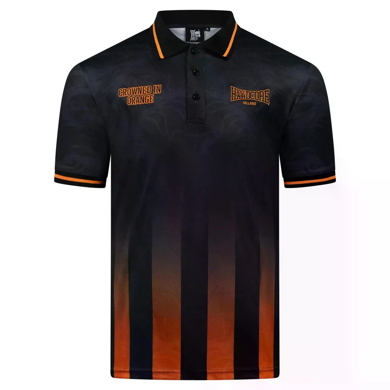 100% HARDCORE Herren Soccershirt "Crowned" | Black / Orange
