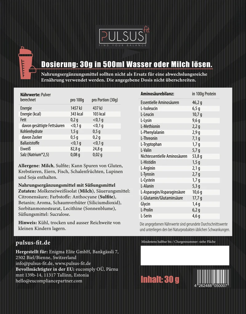 Clear Whey Protein Tester – Einzelportion zum Probieren
