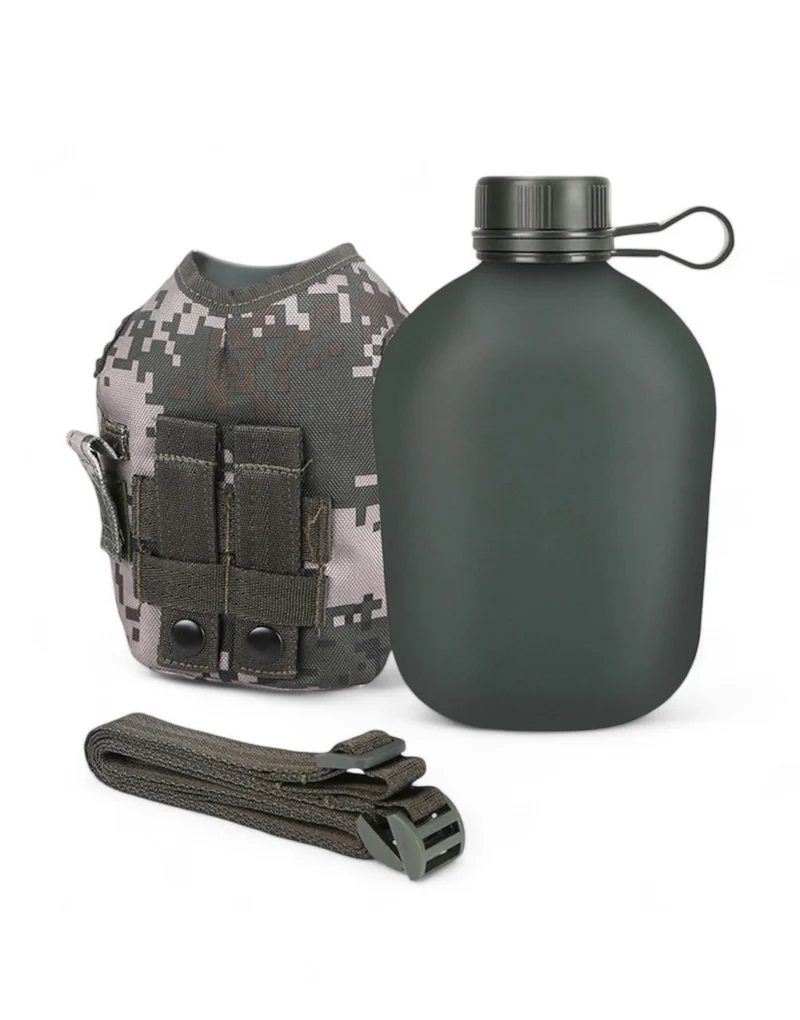 Trinkflasche mit Patch und Case