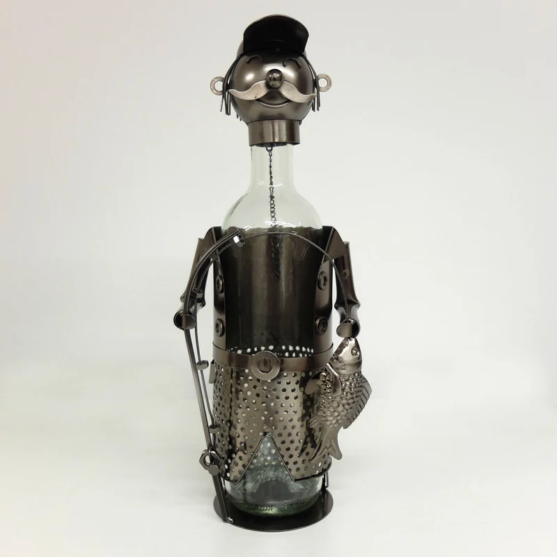 Metall-Flaschenhalter "Angler"