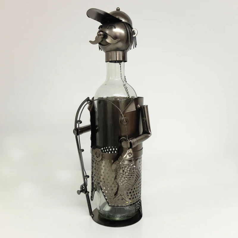 Metall-Flaschenhalter "Angler"