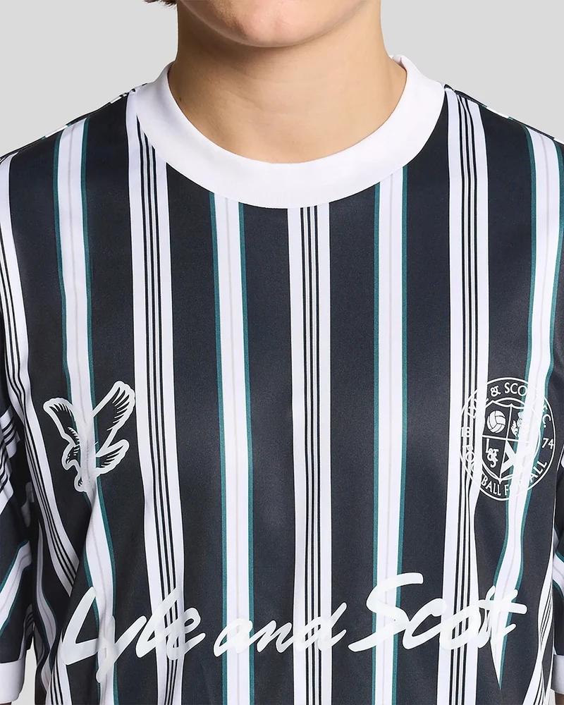 ❌ SALE ❌ LYLE & SCOTT Prep Stripe Football Shirt | Dark Navy