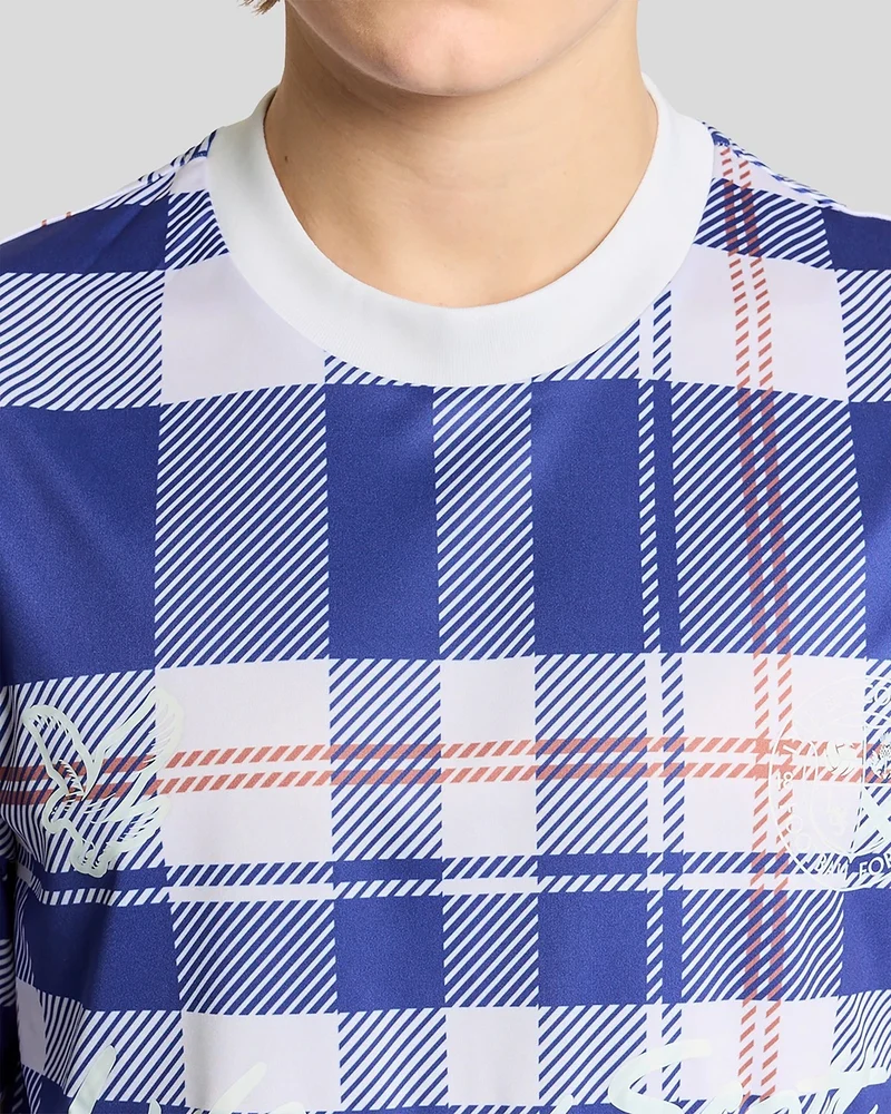 ❌ SALE ❌ LYLE & SCOTT Tartan Football Shirt | Now Blue