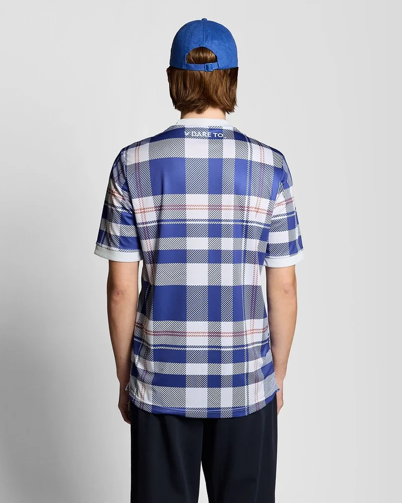 ❌ SALE ❌ LYLE & SCOTT Tartan Football Shirt | Now Blue