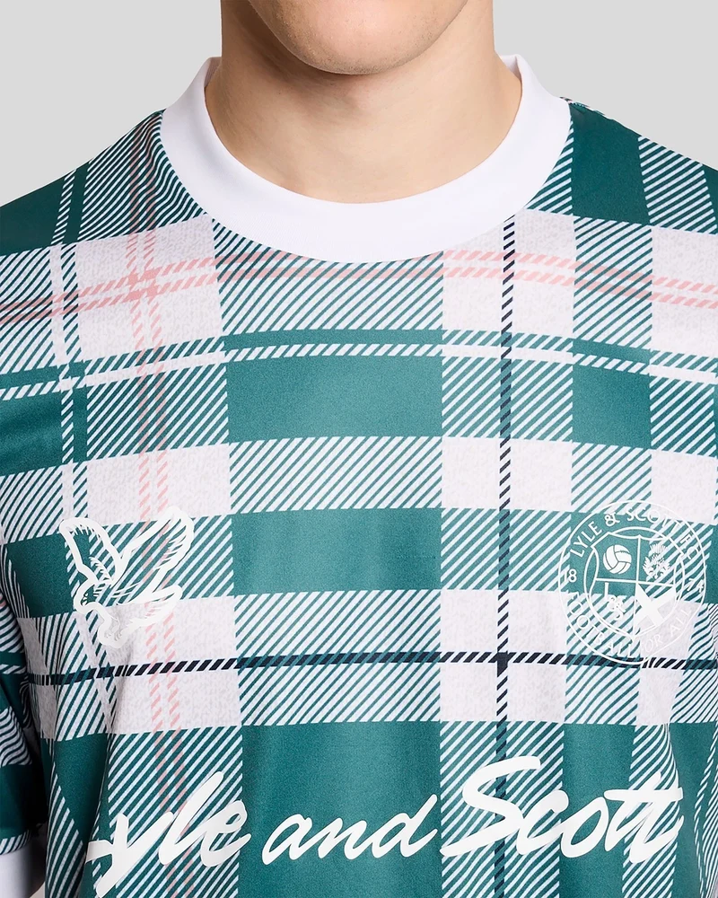 ❌ SALE ❌ LYLE & SCOTT Tartan Football Shirt | Everglade