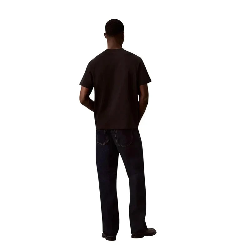 Calvin Klein Schwarzes Herren-T-Shirt aus Baumwolle, klassische Passform