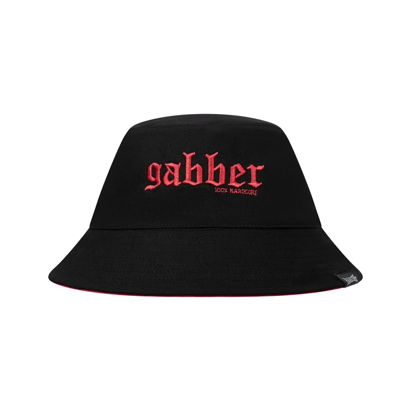 100% HARDCORE Buckethat "GABBER" | Black/Pink | Wendbarer Anglerhut