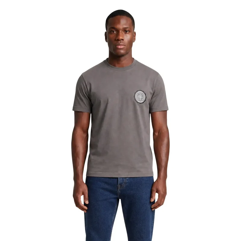 Armani Exchange Herren-T-Shirt aus brauner Baumwolle