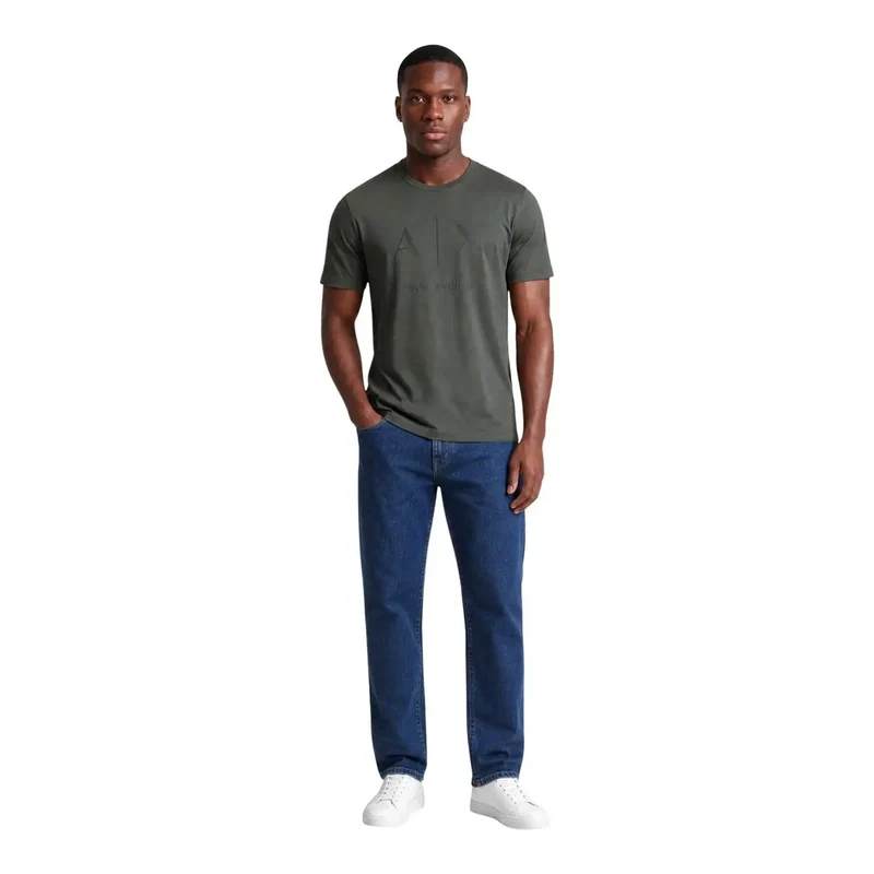 Armani Exchange Grünes Baumwoll-T-Shirt für Herren
