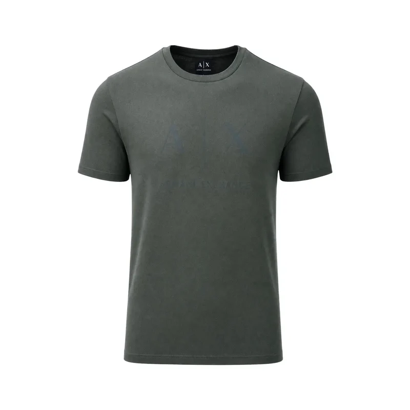 Armani Exchange Grünes Baumwoll-T-Shirt für Herren