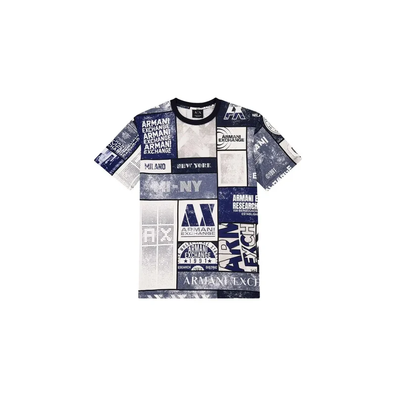 Armani Exchange Weißes Baumwoll-T-Shirt für Herren