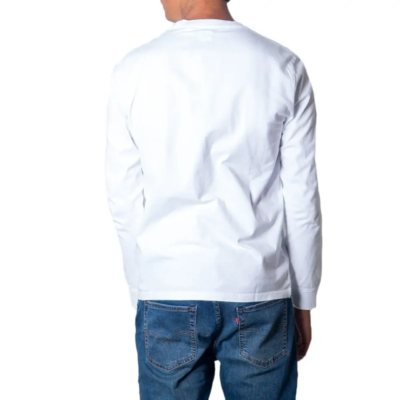 Levis Herren-Langarmshirt aus weißer Baumwolle