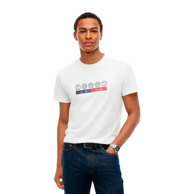 Tommy Hilfiger Weißes T-Shirt aus Bio-Baumwolle für Herren