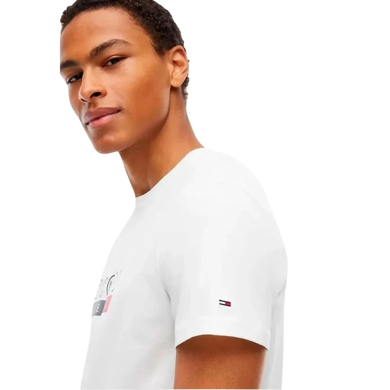 Tommy Hilfiger Weißes T-Shirt aus Bio-Baumwolle für Herren