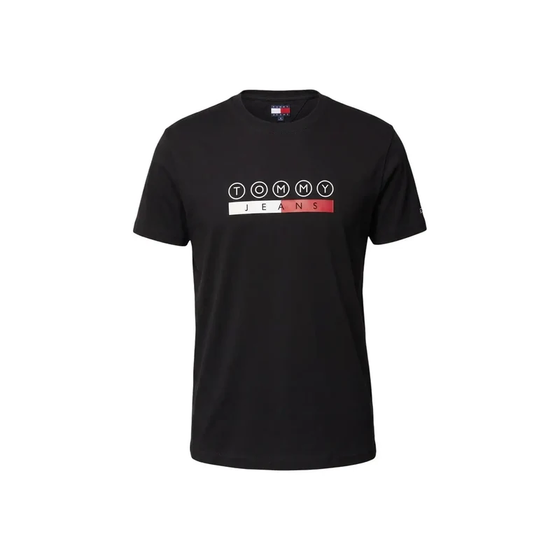 Tommy Hilfiger Schwarzes Herren-T-Shirt aus Baumwolle