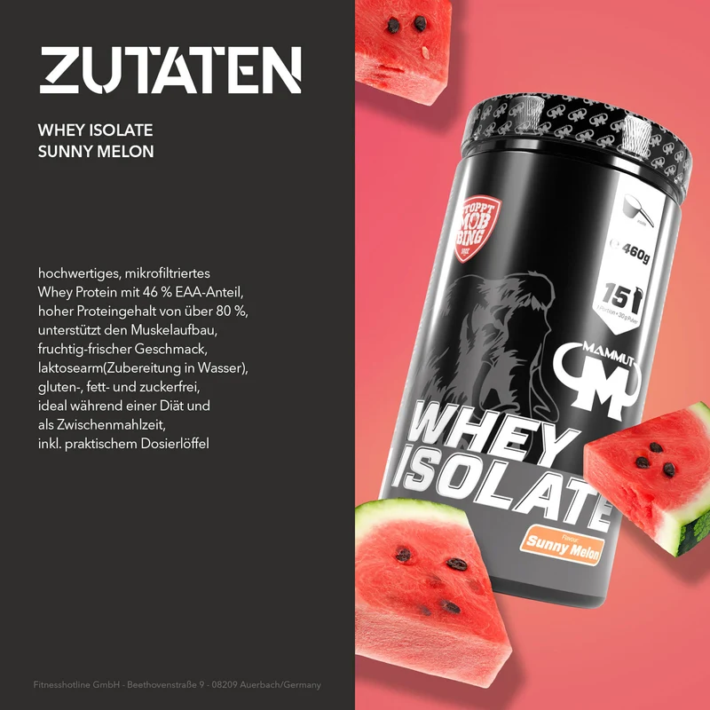 Whey Isolate - 460 g Dose