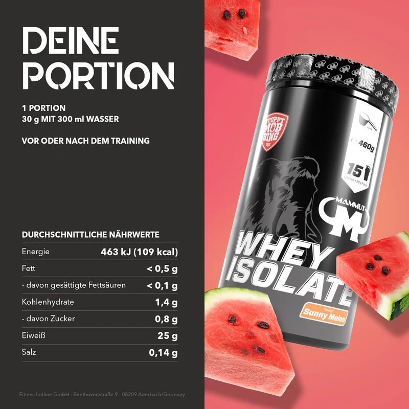 Whey Isolate - 460 g Dose