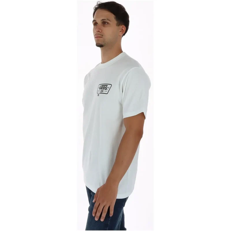 Vans Herren Baumwoll-T-Shirt Weiß Rundhals