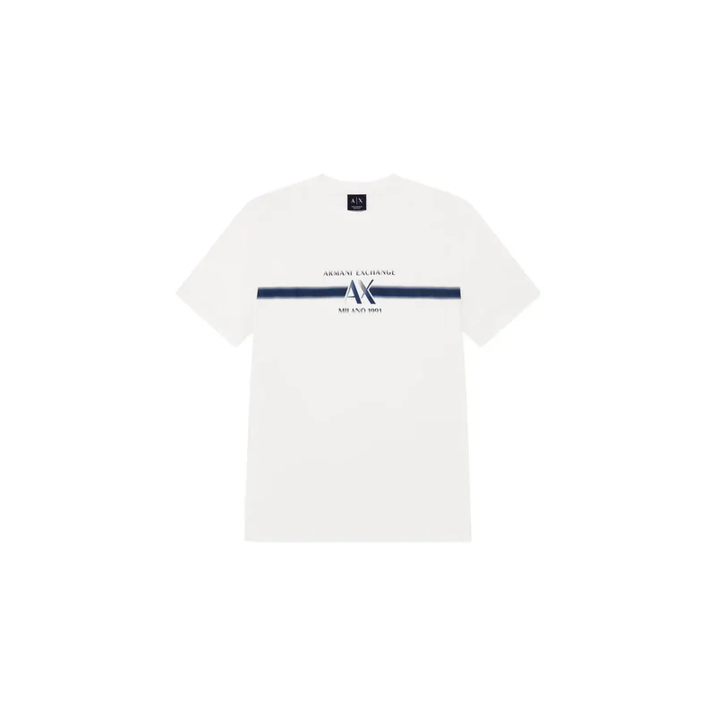 Armani Exchange Weißes Baumwoll-T-Shirt für Herren