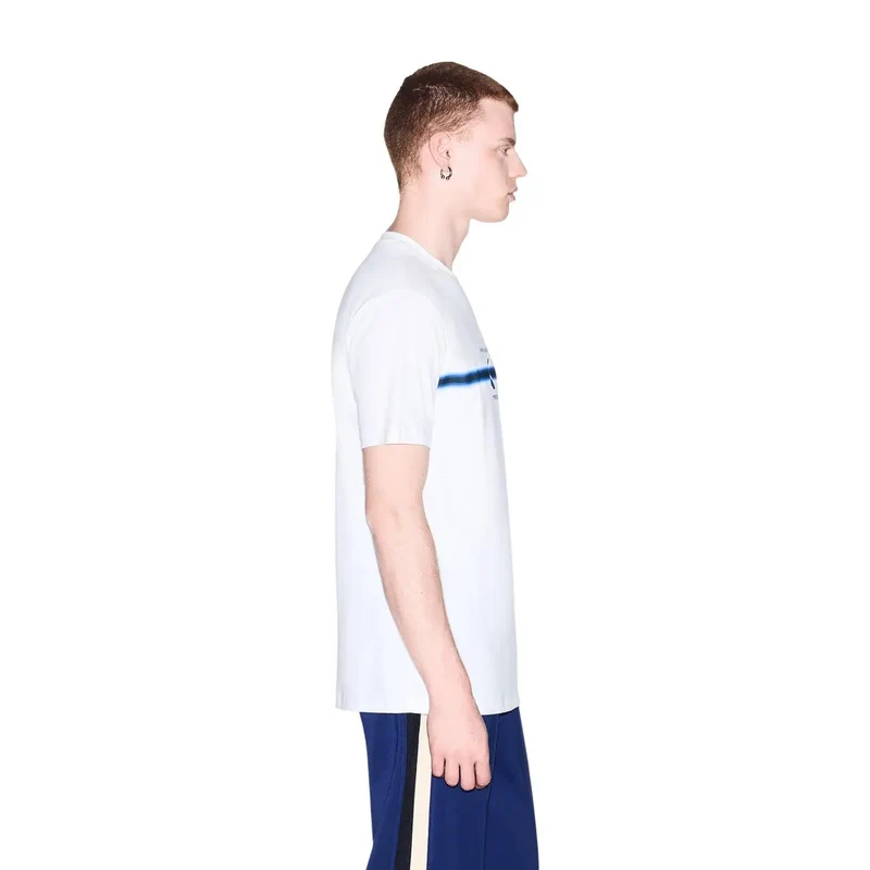 Armani Exchange Weißes Baumwoll-T-Shirt für Herren