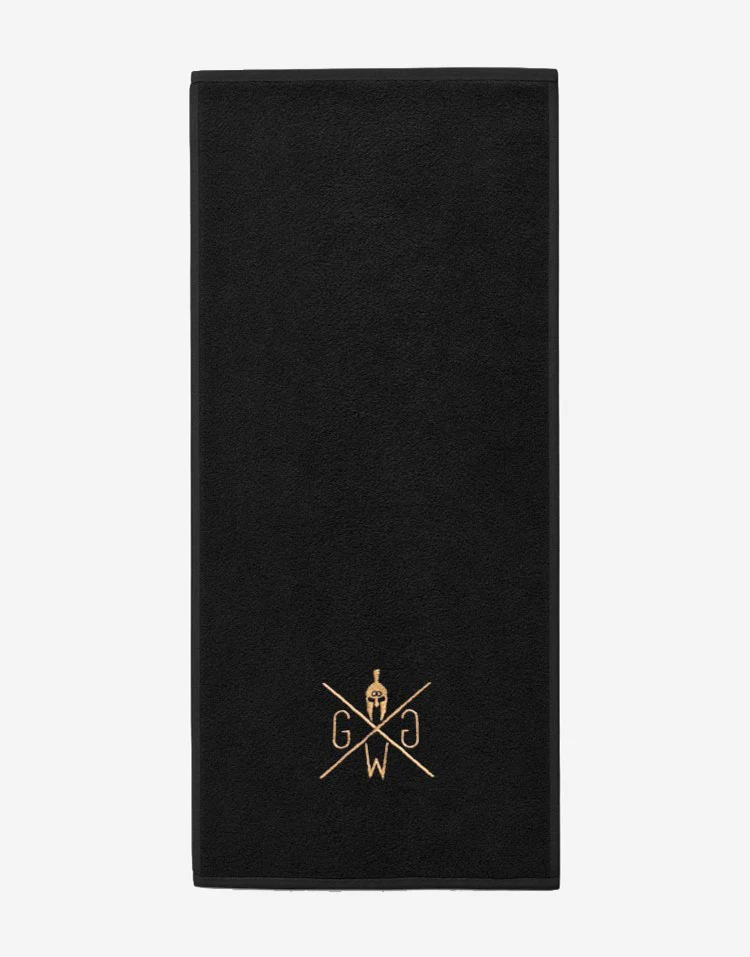 Sporthandtuch Klein - Schwarz / Gold