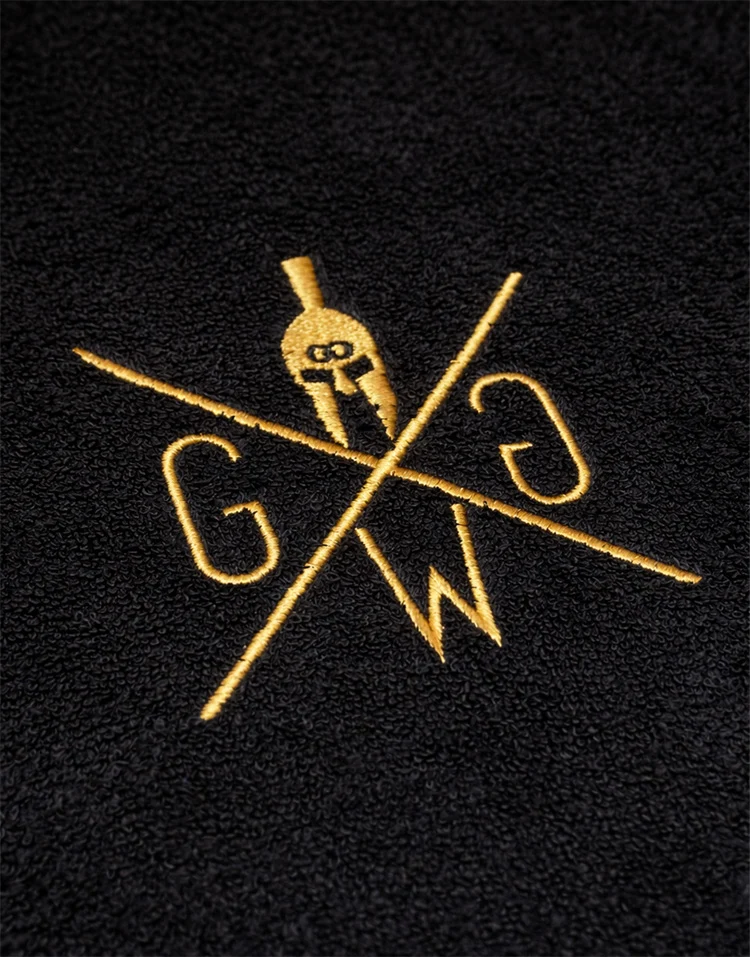Sporthandtuch Klein - Schwarz / Gold