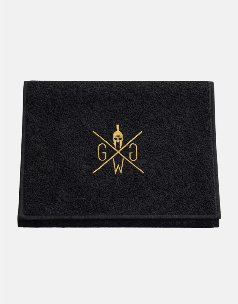 Sporthandtuch Klein - Schwarz / Gold