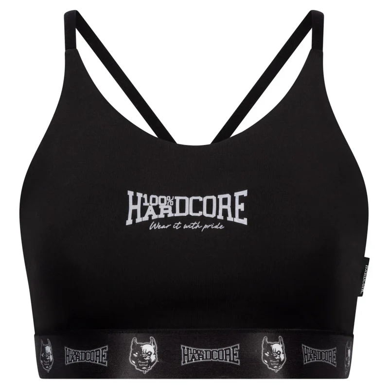 100% HARDCORE Damen Sport Top "Taping" | Black
