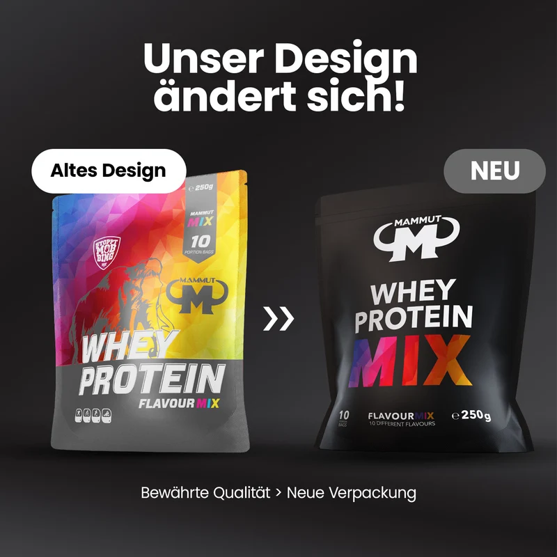 Whey Protein - Mix Beutel - 10 x 25 g Portionsbeutel - verpackt im Zipp