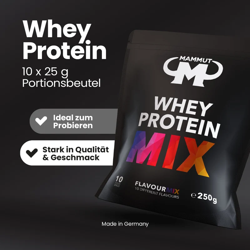 Whey Protein - Mix Beutel - 10 x 25 g Portionsbeutel - verpackt im Zipp