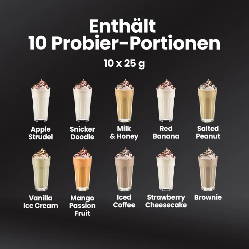 Whey Protein - Mix Beutel - 10 x 25 g Portionsbeutel - verpackt im Zipp