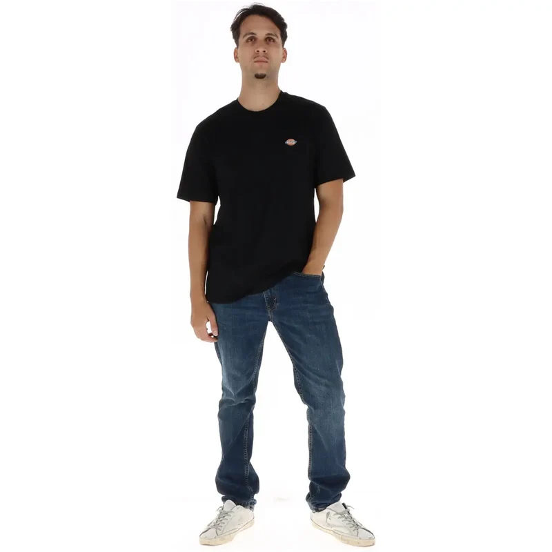 Dickies Schwarzes Herren-T-Shirt aus Baumwolle, Kurzarm