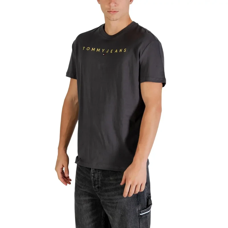 Tommy Hilfiger Graues Herren-T-Shirt aus Bio-Baumwolle