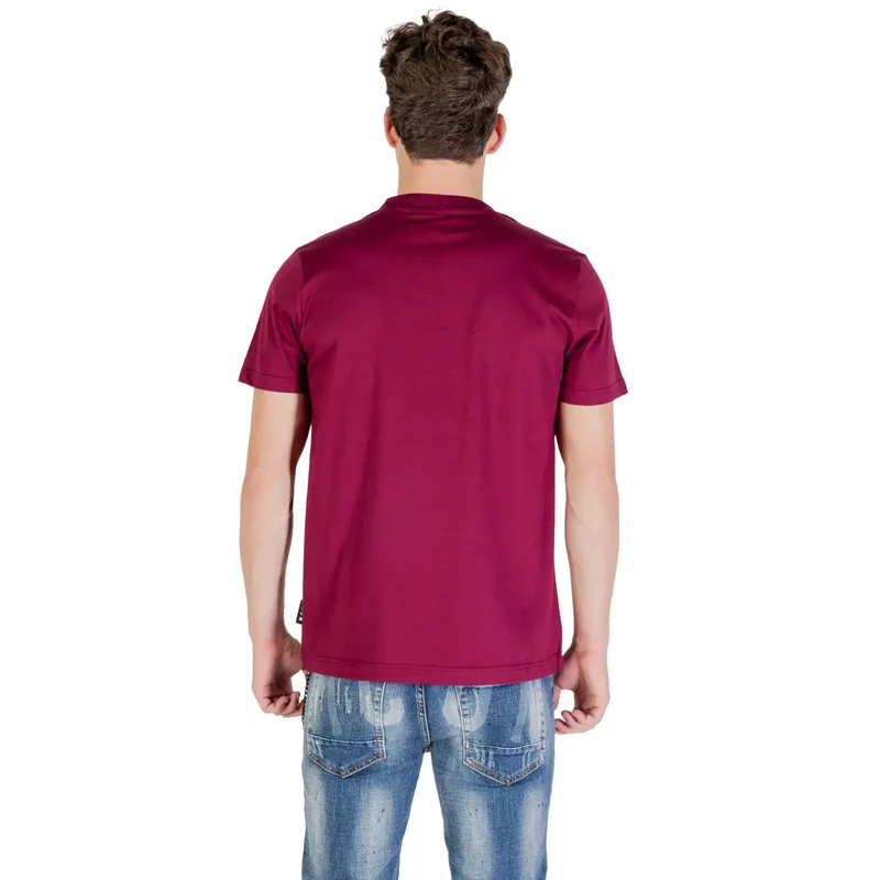 Icon Herren Bordeaux Baumwoll-T-Shirt mit Rundhalsausschnitt