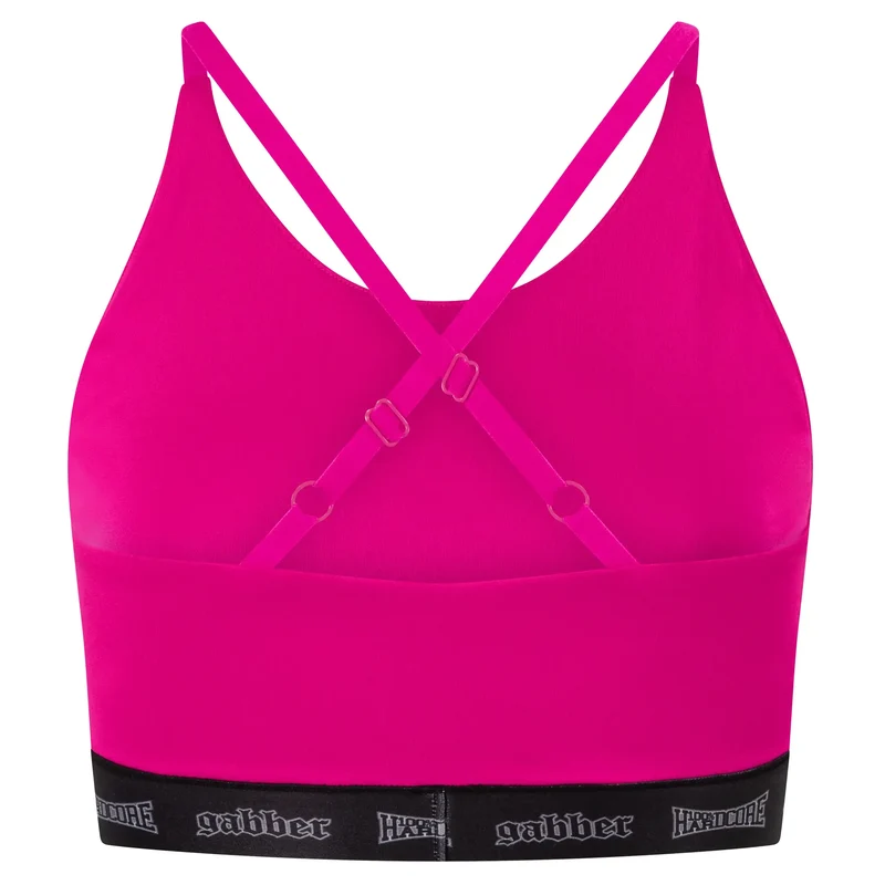 100% HARDCORE Frauen Sport Top "Gabber" | Pink