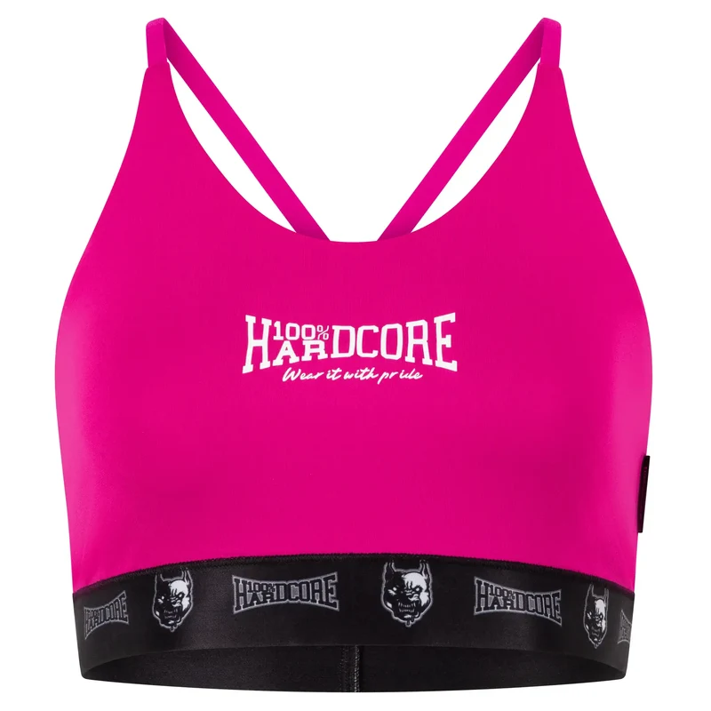 100% HARDCORE Frauen Sport Top "Taping" | Pink