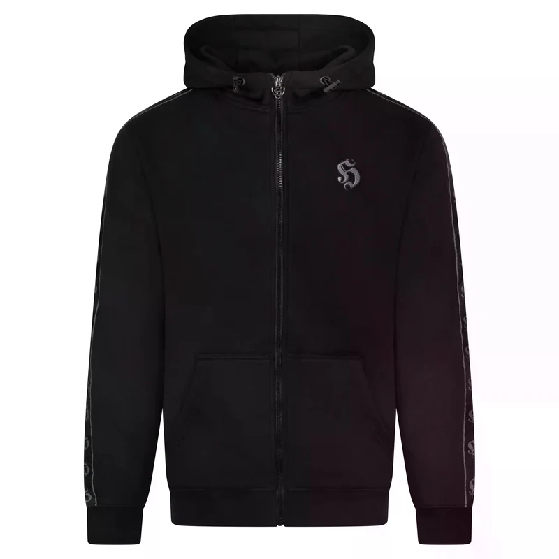 HOOLIGAN Zip Hoodie "Taping" | Black