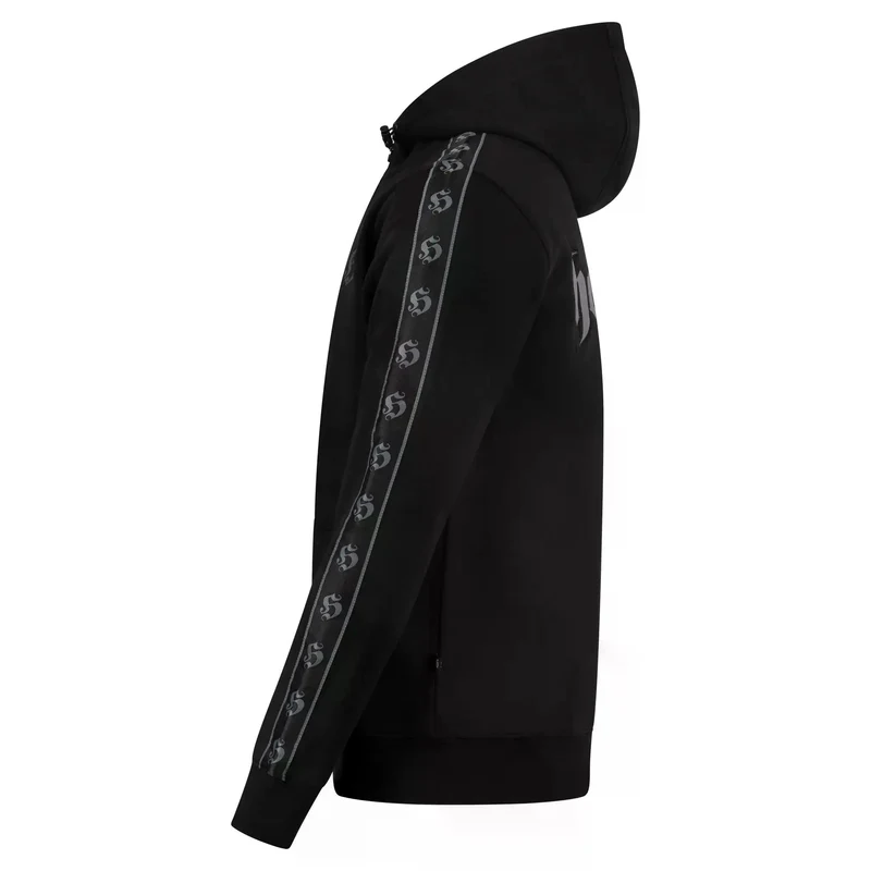 HOOLIGAN Zip Hoodie "Taping" | Black