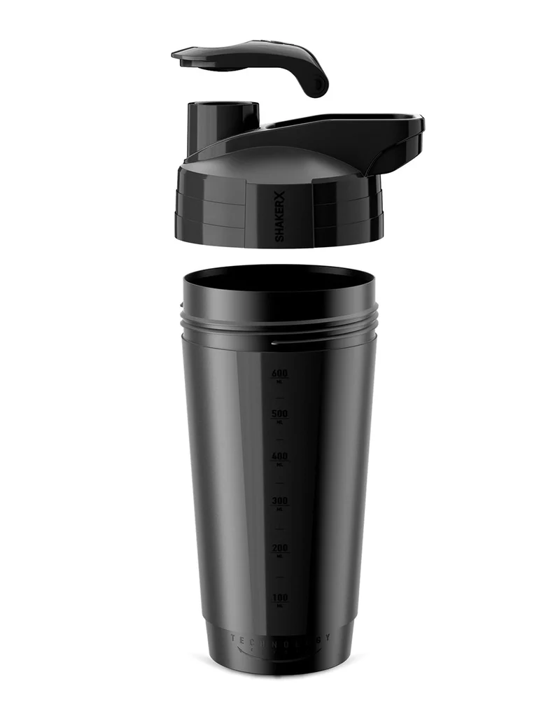 Protein Shaker 'Warrior' 700ml - Schwarz