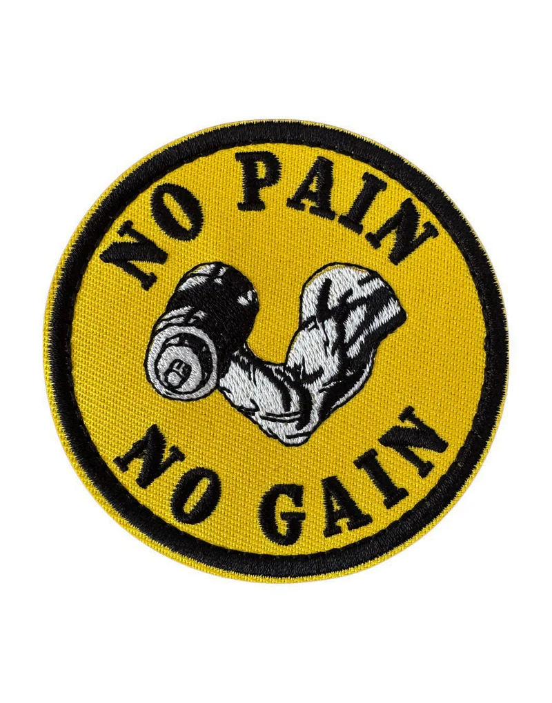 No Pain No Gain Bizeps Patch - Klettverschluss