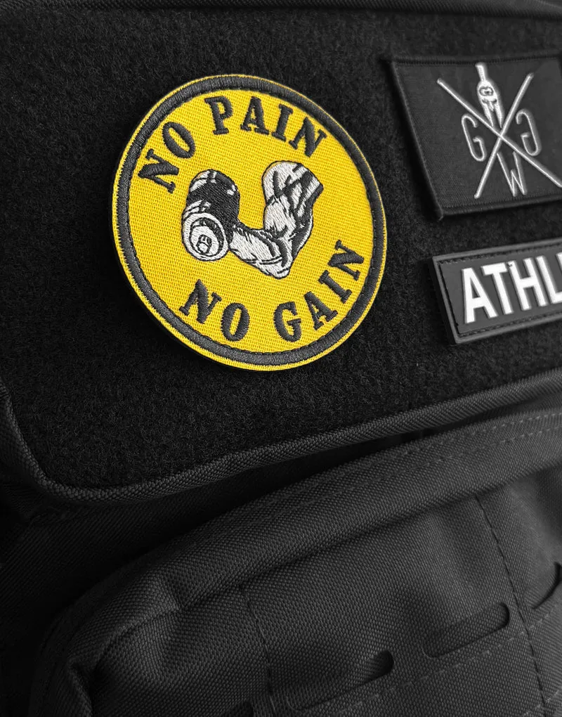 No Pain No Gain Bizeps Patch - Klettverschluss