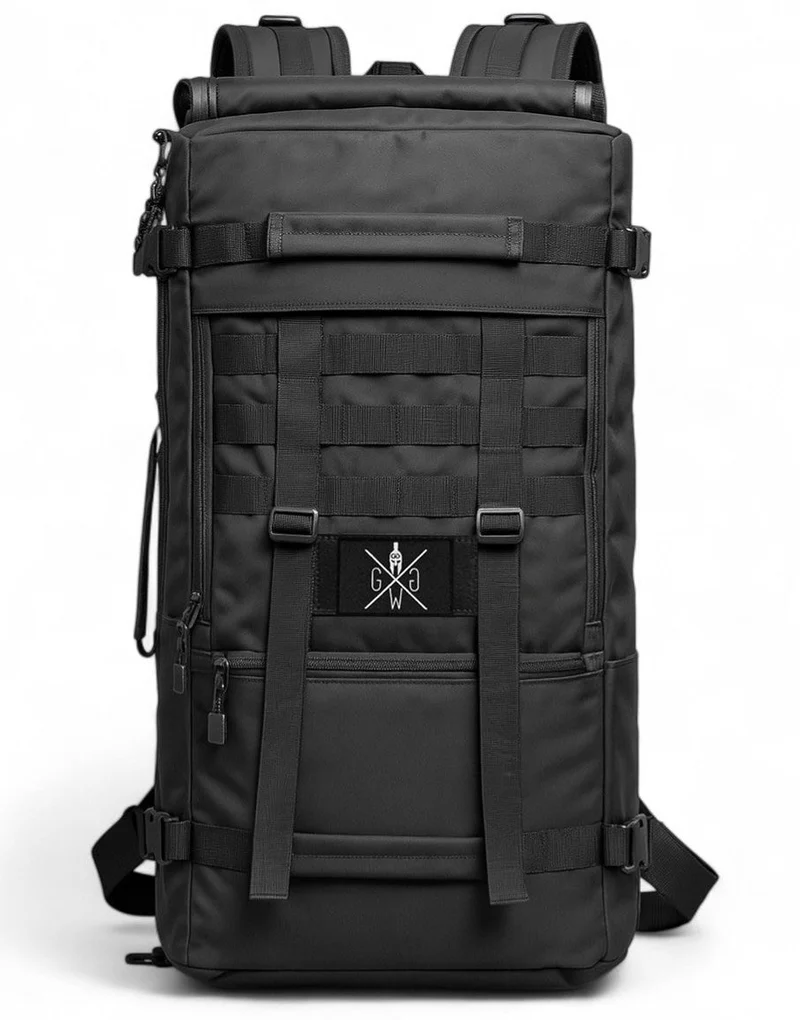 Sporttasche mit Rucksackfunktion 'HybridPack' 65L – Schwarz