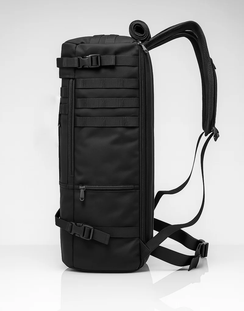 Sporttasche mit Rucksackfunktion 'HybridPack' 65L – Schwarz