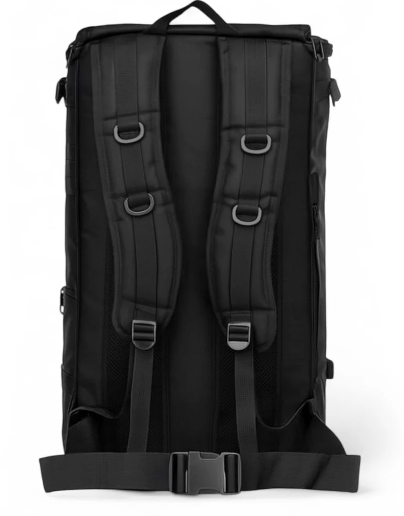 Sporttasche mit Rucksackfunktion 'HybridPack' 65L – Schwarz