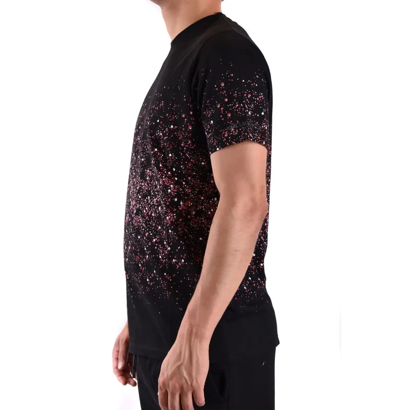 Karl Lagerfeld Herren Multicolor-T-Shirt mit Rundhalsausschnitt