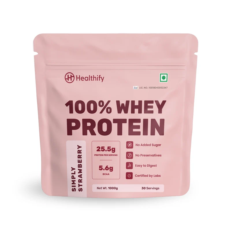 Simply Strawberry - 25.5 g Protein Powder - Pack of 1 KG